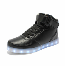 Светящиеся кроссовки с LED подсветкой 702, цвет Черный