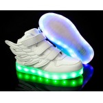 Светящиеся кроссовки с LED подсветкой детские 1199, цвет Белый
