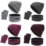 Комплект унисекс ( шапка + шарф + перчатки ) AC-0333