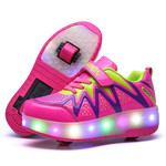 Роликовые кроссовки с LED подсветкой (два колеса) Y8082