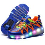 Роликовые кроссовки с LED подсветкой (одно колесо) J8082-1
