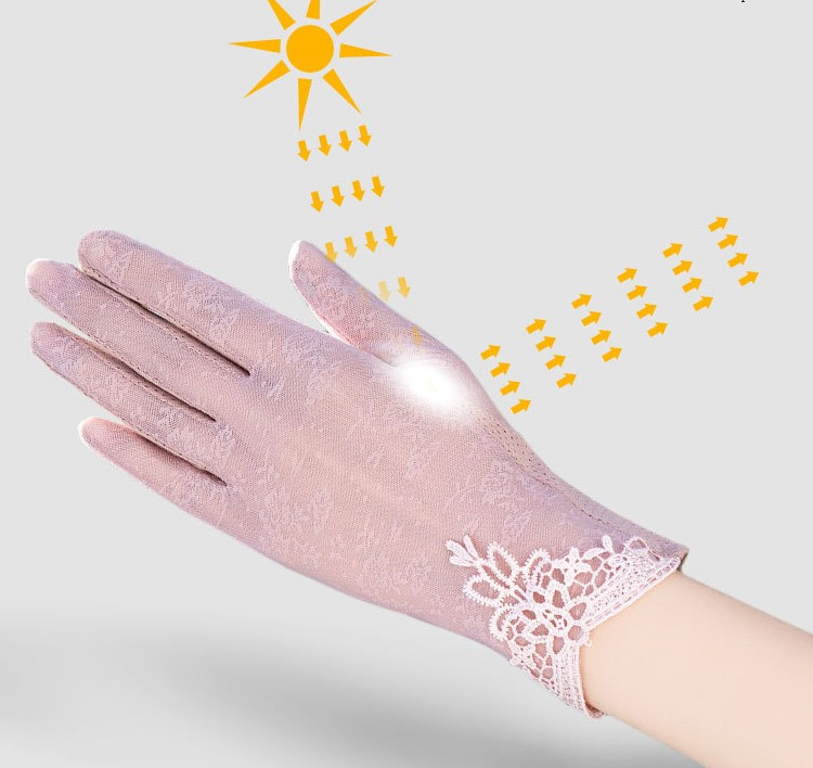 Перчатки женские солнцезащитные 02Е