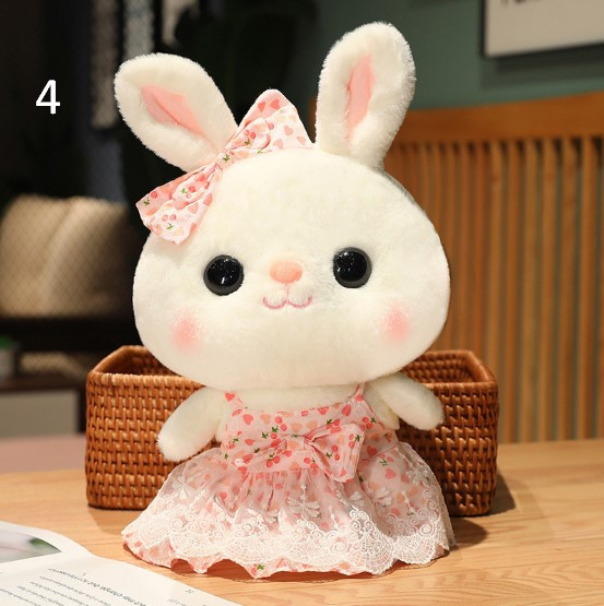 Мягкая игрушка Кролик-талисман в платье 30см