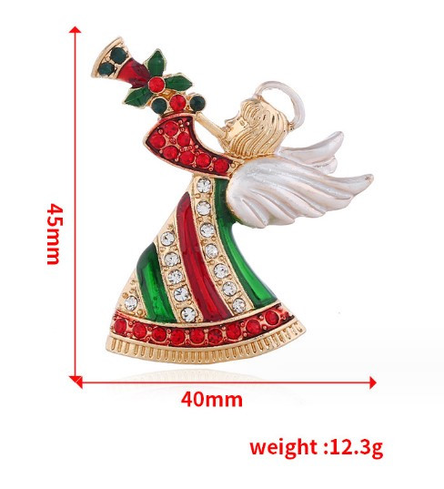 Брошь Рождественский ангел WBR131