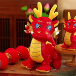Плюшевая игрушка Красный дракон 25 см